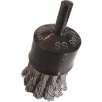 Knotted Wire End Brushes, 1" Dia., 0.014" Wire Dia., 1/4" Shank Ontario Safety Products