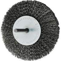 Circular Crimped Wire End Brushes, 4", 0.008" Fill, 1/4" Shank NU464 | Ontario Safety Product