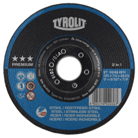 2-IN-1 Performance Plus Grinding Disc, 7" x 9/32", 7/8" Arbor, Type 27 Ontario Safety Products