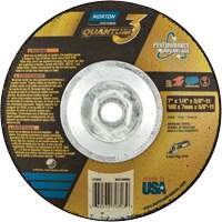 Quantum3 SG Saucer Wheel, 7" x 1/4", 5/8"-11 Arbor, Ceramic Alumina, Type 28 Ontario Safety Products