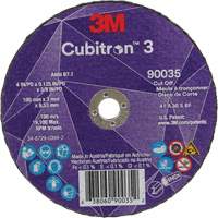 Cubitron 3 Cut-Off Wheel, 4" x 1/8", 3/8" Arbor, Type T1, Ceramic, 21000 RPM Ontario Safety Products