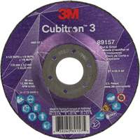Cubitron 3 Cut and Grind Wheel, 4-1/2" x 1/8", 7/8" Arbor, Type 27, 36 Grit, Ceramic Ontario Safety Products