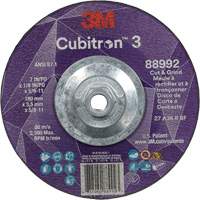 Cubitron 3 Cut and Grind Wheel, 7" x 1/8", 5/8"-11 Arbor, Type 27, 36 Grit, Ceramic Ontario Safety Products