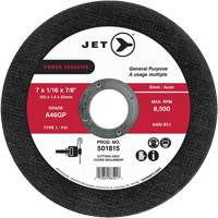 Power Abrasive A46GP  Cut-Off Wheel, 7" x 1/16", 7/8" Arbor, Type 1, 8500 RPM NY634 | Ontario Safety Product
