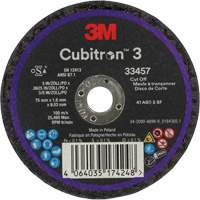 Cubitron 3 Cut-Off Wheel, 3" x 0.063", 3/8" Arbor, Ceramic Ontario Safety Products