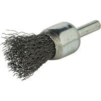 Stem Mounted Crimped Wire Brush, 3/4", 0.014" Fill, 1/4" Shank Ontario Safety Products