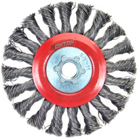 Standard Twist Wire Wheel, 4-1/2" Dia., 0.02" Fill, 5/8"-11 Arbor, Steel Ontario Safety Products