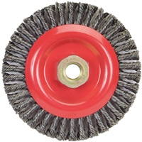 Stringer Bead Knot Wire Brush For Angle Grinders, 5" Dia., 0.02" Fill, 5/8"-11 Arbor, Steel Ontario Safety Products