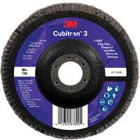 Cubitron 3 Conical  Flap Disc 1169F, 5" x 7/8", Type T29, 80+ Grit, Ceramic Ontario Safety Products