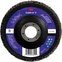 Cubitron 3 Flat Flap Disc 1169F, 4-1/2" x 7/8", Type T27, 40+ Grit, Ceramic Ontario Safety Products