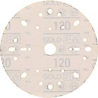 Disque abrasif dor&eacute; Hookit, dia 6", Grain 120, Oxyde d'aluminium, Poids C Ontario Safety Products