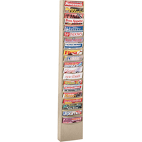 Literature Storage Racks, Stationary, 20 Slots, Steel, 13-1/8" W x 4-1/8" D x 58-1/2" H OA156 | Ontario Safety Product