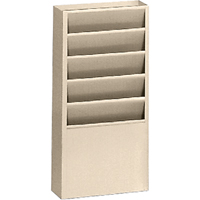 Literature Storage Racks, Stationary, 5 Slots, Steel, 9-3/4" W x 4-1/8" D x 21" H OA165 | Ontario Safety Product