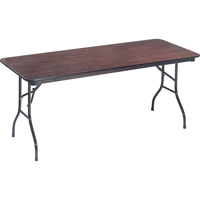 Folding Table, Rectangular, 72" L x 36" W, Laminate, Brown OA948 | Ontario Safety Product
