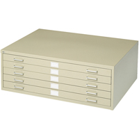 Steel Plan Files, 5 Drawers, 53-3/8" W x 41-3/8" D x 16-1/2" H OA220 | Ontario Safety Product