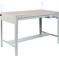 Base pour table &agrave; dessin de pr&eacute;cision, 56-3/8" la x Gris Ontario Safety Products