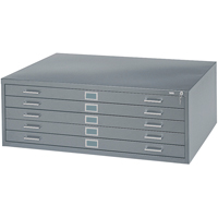Steel Plan Files, 5 Drawers, 40-3/8" W x 29-3/8" D x 16-1/2" H OB146 | Ontario Safety Product