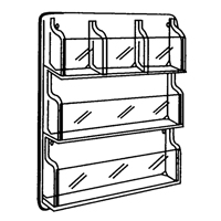 Pr&eacute;sentoirs, Mural, 9 fentes, Plastique, 30" la x 2" p x 36-7/8" h Ontario Safety Products
