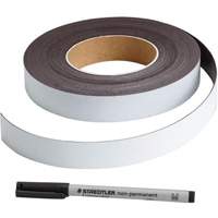 Write-On Magnetic Label, Magnetic, 600" L x 1" W OE611 | Ontario Safety Product