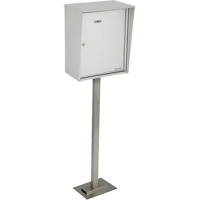 Collecting Boxes, Pedestal -Mounted, 21" x 12-7/8", Aluminum Ontario Safety Products