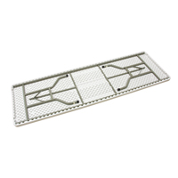 Folding Table, Rectangular, 96" L x 30" W, Polyethylene, White ON600 | Ontario Safety Product