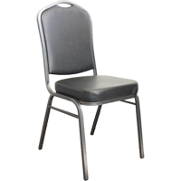 Chaises empilables, Vinyle, Hauteur 37", Capacit&eacute; 275 lb, Noir Ontario Safety Products
