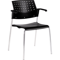 Chaises empilables, Plastique, Hauteur 33", Capacit&eacute; 300 lb, Noir Ontario Safety Products