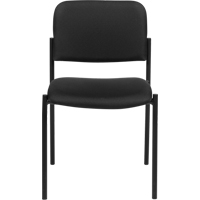 Armless Stacking Chairs, Fabric, 32" High, 300 lbs. Capacity, Black OP319 | Ontario Safety Product