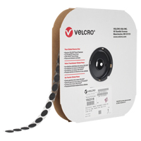 Velcoin<sup>®</sup> Fastener, Loop, 3/4" Dia., Adhesive, Black OP621 | Ontario Safety Product