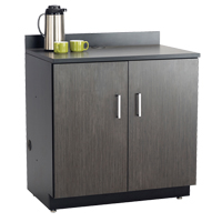 Modular Base Cabinet, Melamine, 2 Shelves, 39" H x 36" W x 25" D, Asian Night/Black Ontario Safety Products