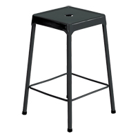 Tabouret en acier pour comptoir Safco, Stationnaire, Fixe, 25", Acier Si&egrave;ge, Noir Ontario Safety Products