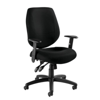 Six 31 Operator Chair, Fabric, Black, 250 lbs. Capacity OP926 | Ontario Safety Product