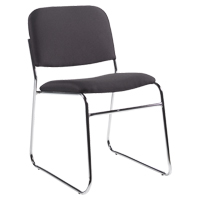 Armless Chair, Fabric, 30" High, 200 lbs. Capacity, Black OP936 | Ontario Safety Product