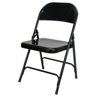 Chaise pliante, Acier, Noir, Capacit&eacute; 300 lb Ontario Safety Products