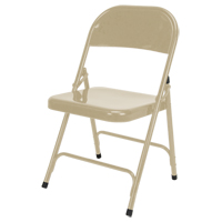 Chaise pliante, Acier, Beige, Capacit&eacute; 300 lb Ontario Safety Products