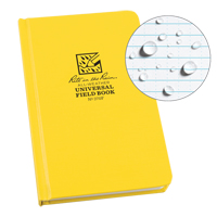 Bound Book, Hard Cover, Yellow, 160 Pages, 4-5/8" W x 7-1/4" L OQ360 | Ontario Safety Product