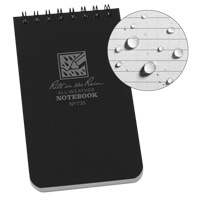 Carnet de notes de poche &agrave; spirale, Couverture souple, Noir, 100 Pages, 3" , 5"  Ontario Safety Products