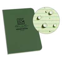Memo Book, Soft Cover, Green, 112 Pages, 3-1/2" W x 5" L OQ416 | Ontario Safety Product