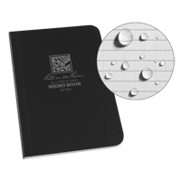 Memo Book, Soft Cover, Black, 112 Pages, 3-1/2" W x 5" L OQ418 | Ontario Safety Product