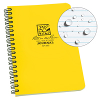 Carnet de notes de poche à spirale latérale, Couverture souple, Jaune, 64 Pages, 4-5/8" , 7"  OQ545 | Ontario Safety Product