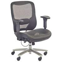 Economical Big & Tall Chair, Mesh, Black, 450 lbs. Capacity OQ712 | Ontario Safety Product