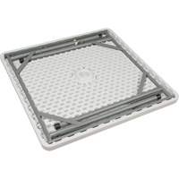 Folding Table, Square, 34" L x 34" W, Polyethylene, White OQ714 | Ontario Safety Product