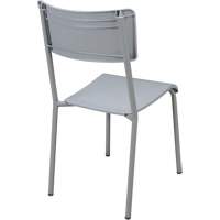 Ventura Stacking Chair, Polypropylene, 36" High, 300 lbs. Capacity, Grey OQ722 | Ontario Safety Product