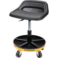 Mobile Mechanics Seat, Steel, Black, 300 lbs. Capacity OQ729 | Ontario Safety Product