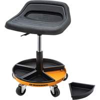 Mobile Mechanics Seat, Steel, Black, 300 lbs. Capacity OQ729 | Ontario Safety Product