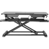 Goya™ Sit-Stand Workstation, Desktop Unit, 22" H x 31-1/2" W x 24" D, Black OQ763 | Ontario Safety Product