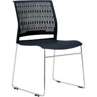 Activ™ Series Stacking Chairs, Polypropylene, 32-3/8" High, 250 lbs. Capacity, Black OQ954 | Ontario Safety Product