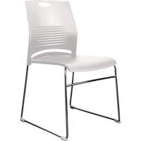 Chaises empilables s&eacute;rie Activ, Plastique, Hauteur 23", Capacit&eacute; 275 lb, Blanc Ontario Safety Products