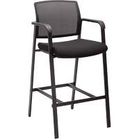 Activ Series Barstool Chair, Stationary, Fixed, 58-1/2", Mesh Seat, Black Ontario Safety Products