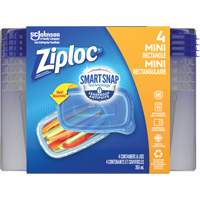 Ziploc<sup>®</sup> Mini Rectangle Food Container, Plastic, 355 ml Capacity, Clear OR133 | Ontario Safety Product